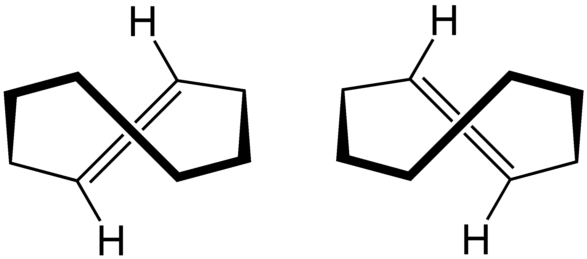 2D drawing of the trans configuration of cyclooctene