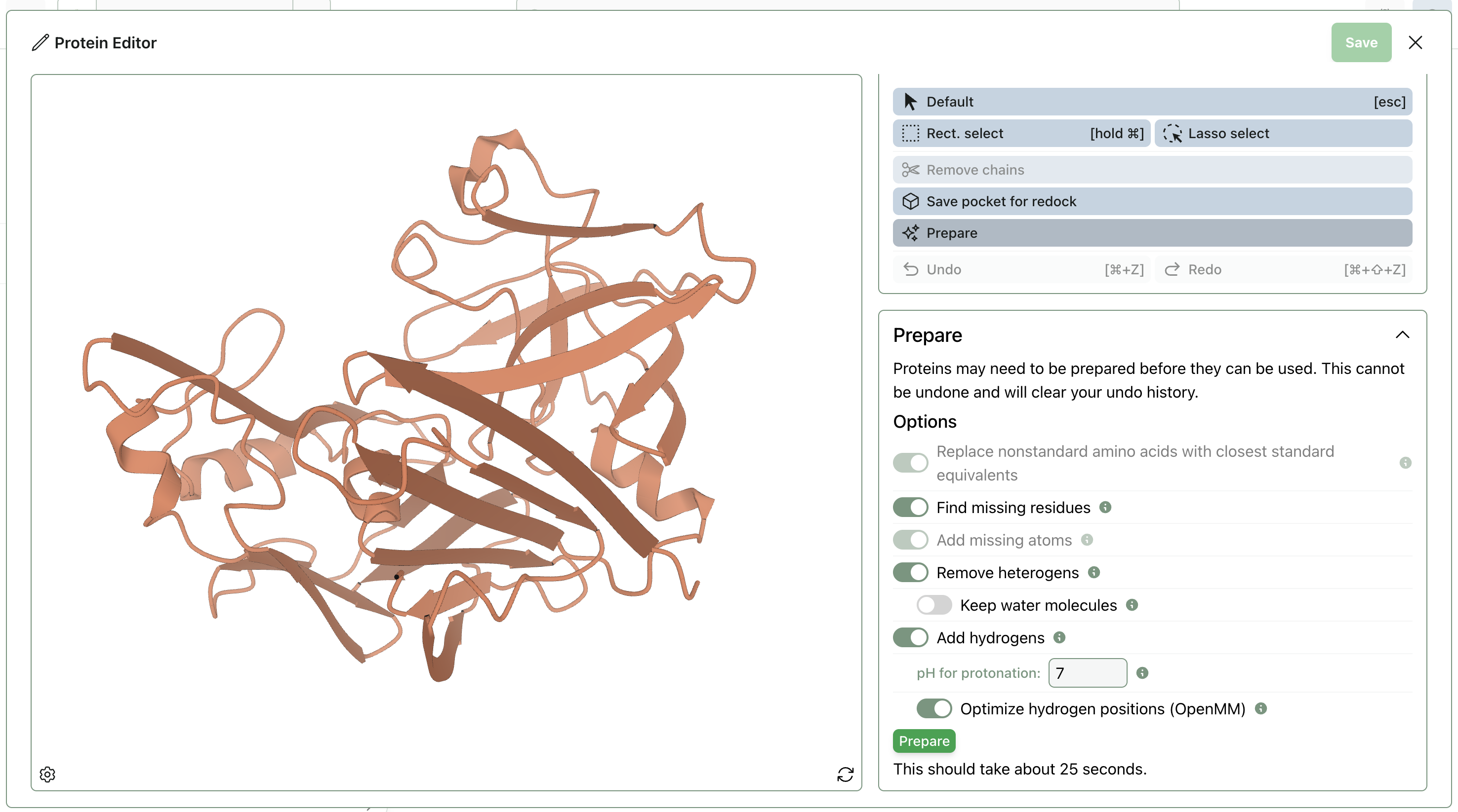 A screenshot of selecting to share a workflow on Rowan.