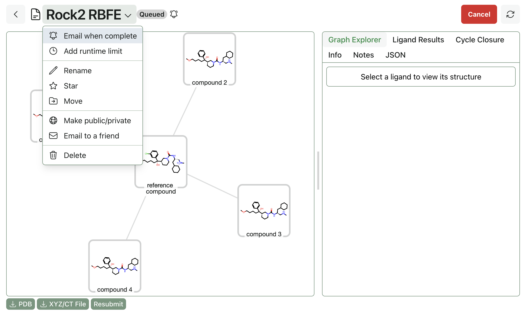 A screenshot of selecting to share a workflow on Rowan.