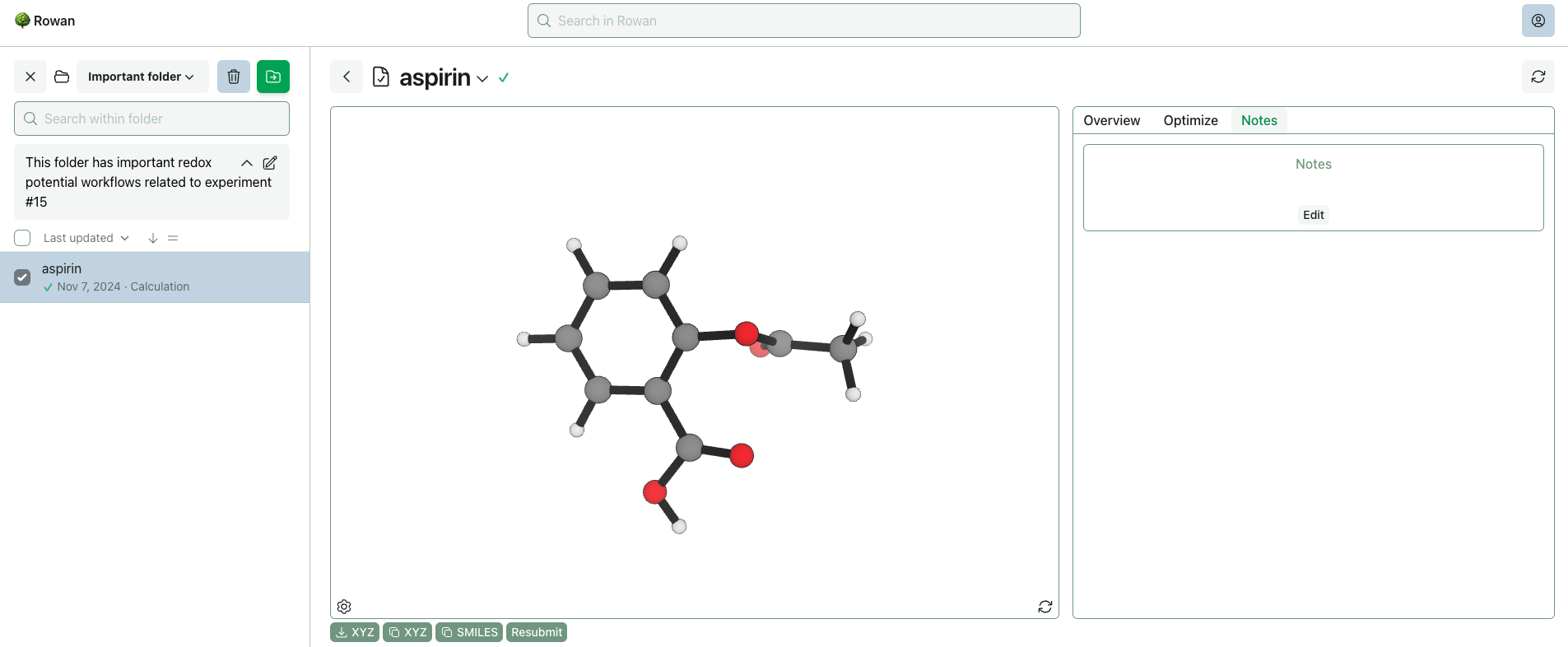 A screenshot of workflow notes.